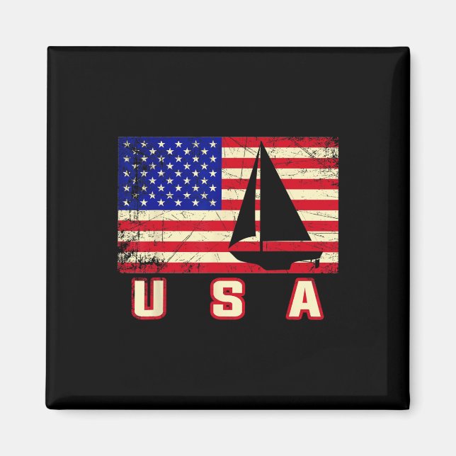 Imã Bandeira Americana Vela Presente Fofo Para Mulhere (Frente)