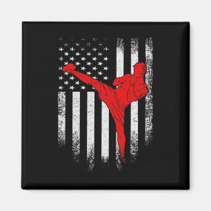 Imã Bandeira Americana Vintage EUA Lutador de MMA Kick