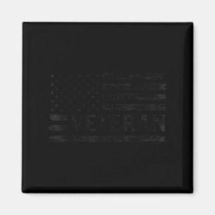 Imã Bandeira Americana Vintage Preta Veterano Dia dos