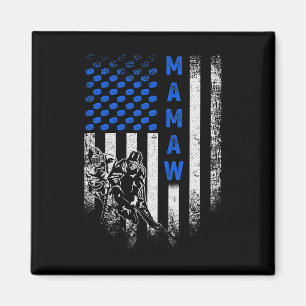 Imã Bandeira Americana Vintage Usa Orgulhosa Mamãe Hoc