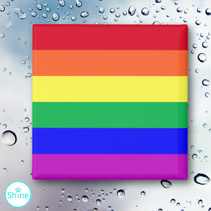 Imã Bandeira Arco-íris LGBTQ+ Bandeira do Orgulho Gay