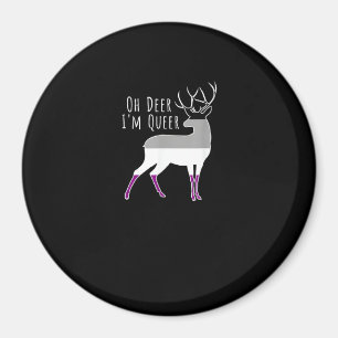 Imã Bandeira Assexual Oh Deer Orgulho Queer Engraçado