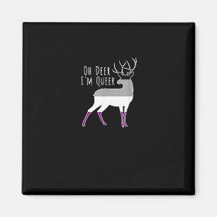 Imã Bandeira Assexual Oh Deer Orgulho Queer Engraçado