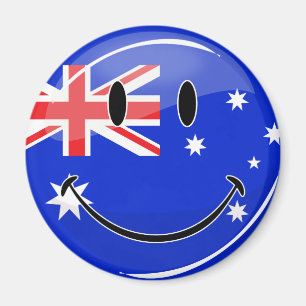Imã Bandeira australiana de sorriso lustrosa