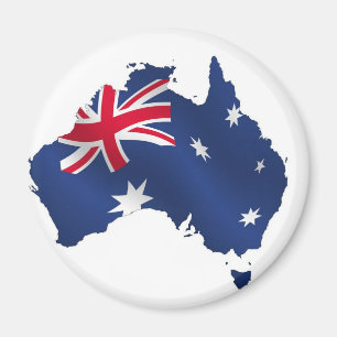 Imã Bandeira australiana do mapa