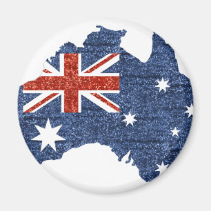 Imã bandeira australiana sequencial