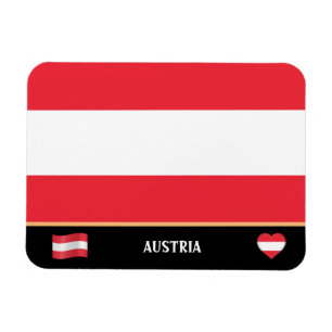 Ímã Bandeira austríaca e viagem austríaca / Áustria