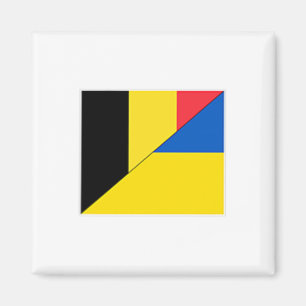Imã Bandeira Bélgica Ucrânia Nacionalidade Belga Ucran