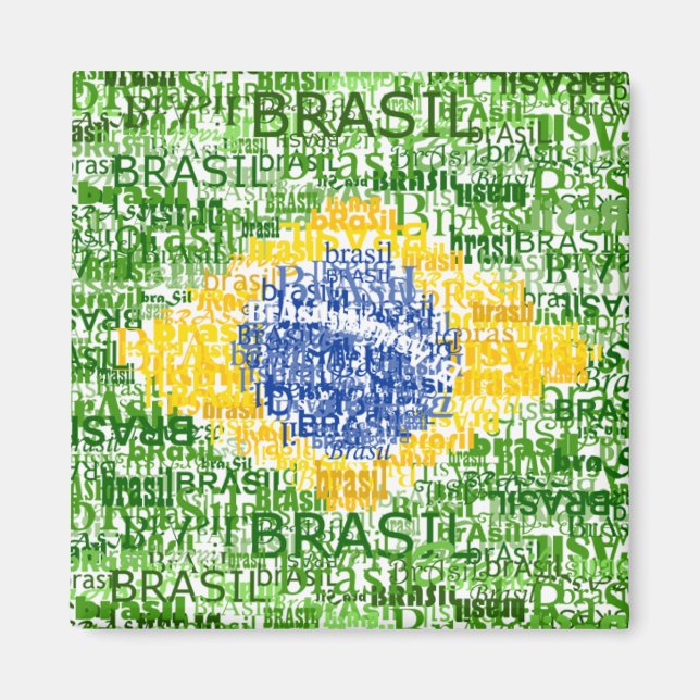 Imã Bandeira Brasileira - Brasil Textual (Frente)