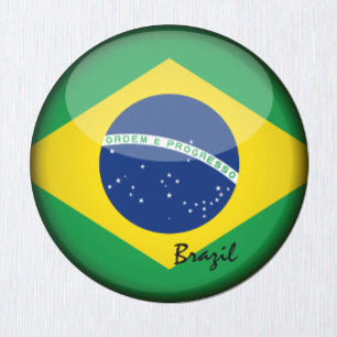 Imã Bandeira brasileira e Brasil - fãs de viagem/espo