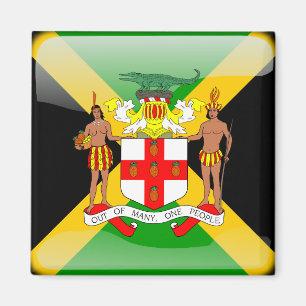 Imã bandeira brilhante jamaicana