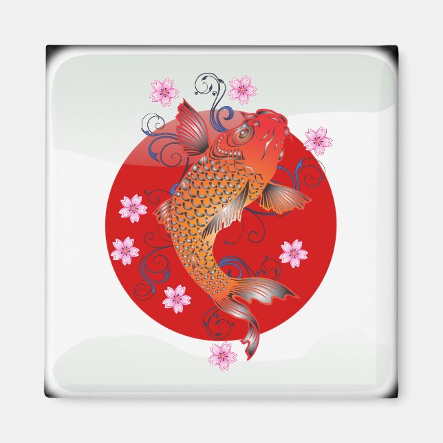 Imã bandeira brilhante japonesa (Frente)