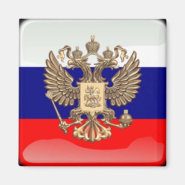 Imã Bandeira brilhante russa (Frente)