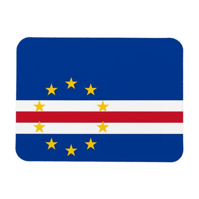 Ímã Bandeira Cabo Verde (Horizontal)
