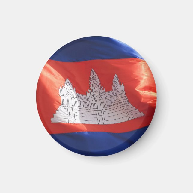 Imã bandeira cambojana (Frente)