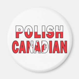 Imã Bandeira Canadense Polonesa
