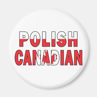 Imã Bandeira Canadense Polonesa