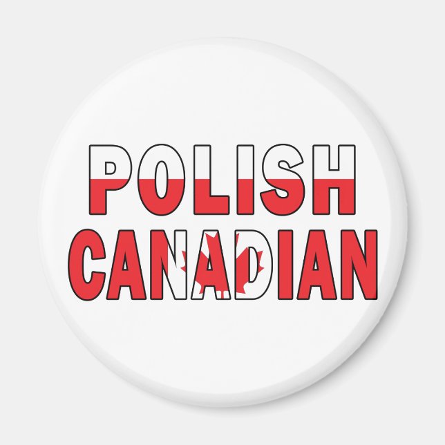 Imã Bandeira Canadense Polonesa (Frente)
