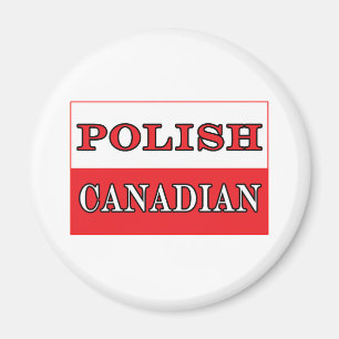 Imã Bandeira Canadense Polônia