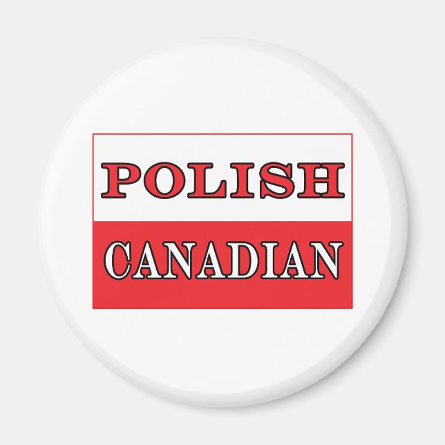 Imã Bandeira Canadense Polônia (Frente)