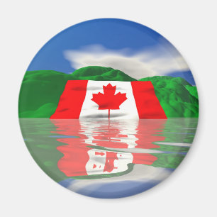 Imã Bandeira Canadense Terra