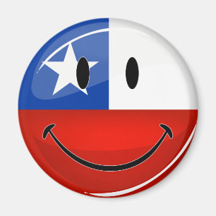 Imã Bandeira chilena de sorriso do círculo lustroso