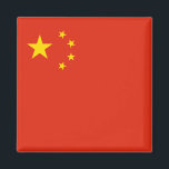Imã Bandeira Chinesa (China)<br><div class="desc">Esta design apresenta a bandeira nacional da República Pessoas da China (RPC), que foi adotada pela primeira vez quando o Estado moderno foi fundado em 1949. É uma bandeira sólida com quatro estrelas pequenas e uma estrela maior no canto superior esquerdo. Todas as estrelas são amarelas, sobre fundo vermelho. A...</div>