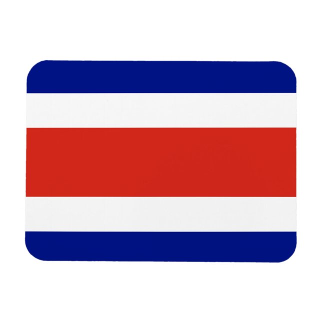 Ímã Bandeira Civil da Costa Rica (Horizontal)