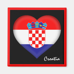 Imã Bandeira croata e Heart Croácia feriado/esportes