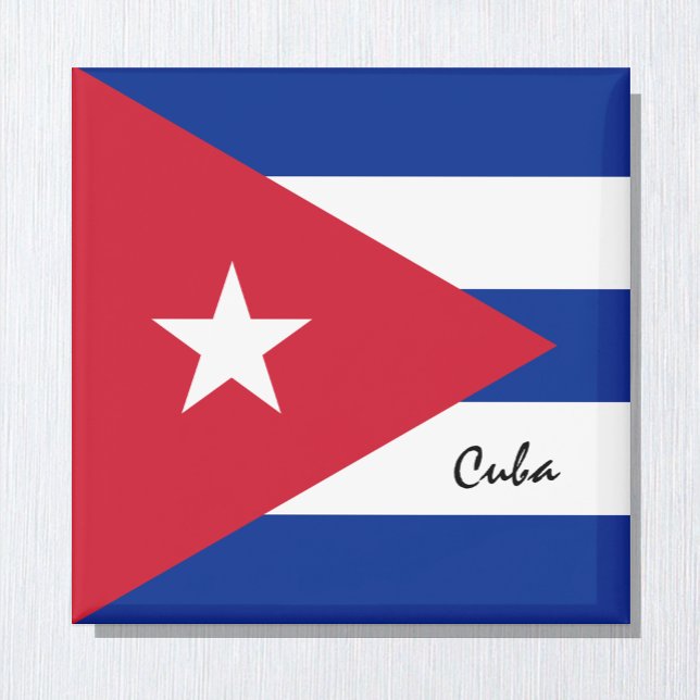 Imã Bandeira cubana e Cuba - fãs de férias/esportes (Criador carregado)