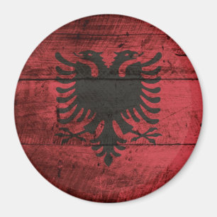 Imã Bandeira da Albânia no Velho Grão de Madeira
