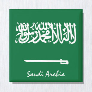Imã Bandeira da Arábia Saudita e fãs de férias/espo
