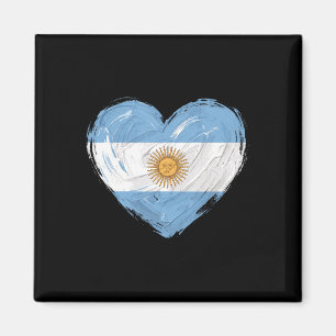 Imã Bandeira da Argentina Coração Futebol Torcedor 