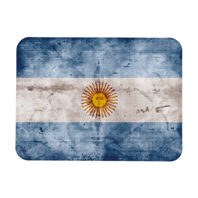 Ímã Bandeira da Argentina meteorizada (Horizontal)