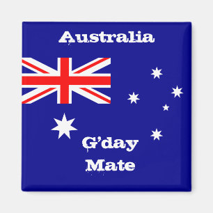 Imã Bandeira da Austrália & G'day Mate, fãs de feria