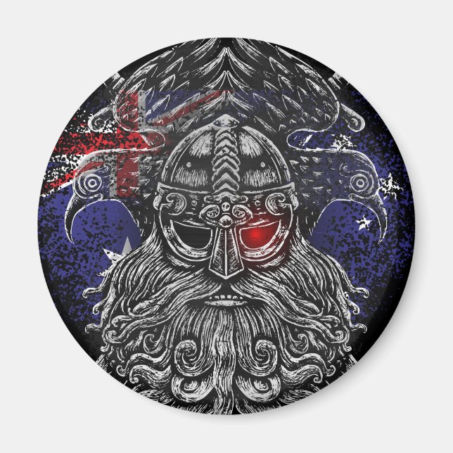 Imã Bandeira da Austrália mitologia vikinga espadas co (Frente)