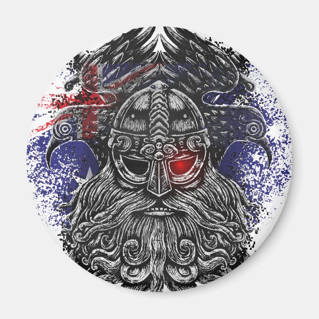 Imã Bandeira da Austrália mitologia vikinga espadas co (Frente)