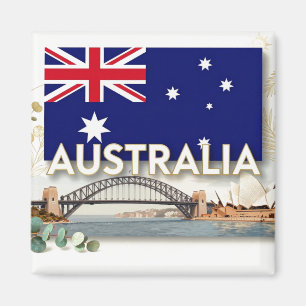 Imã Bandeira da AUSTRÁLIA Premium Patrimônio Costeiro