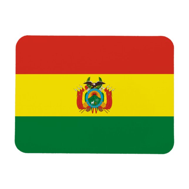 Ímã Bandeira da Bolívia Patriótica (Horizontal)