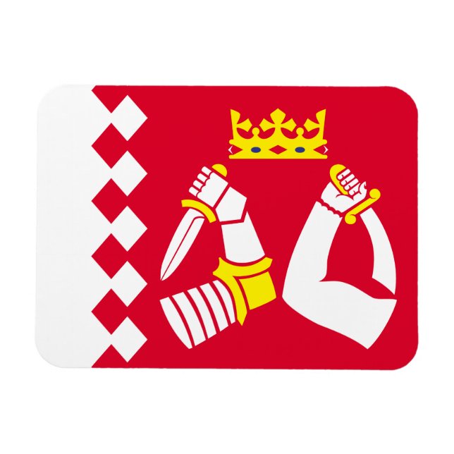 Ímã Bandeira da Carélia do Norte (Horizontal)