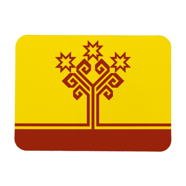 Ímã Bandeira da Chuváchia (Horizontal)