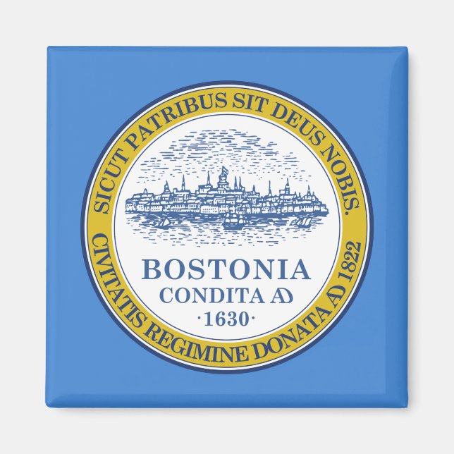 Imã Bandeira da Cidade de Boston (Massachusetts) (Frente)