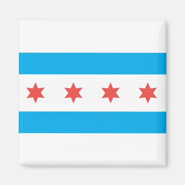 Imã Bandeira da cidade de Chicago (Frente)