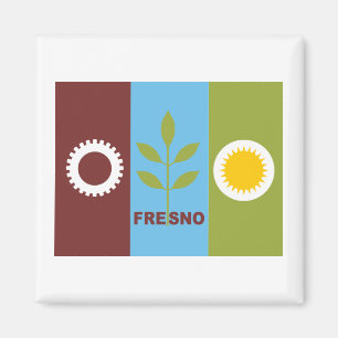 Imã Bandeira da cidade de Fresno