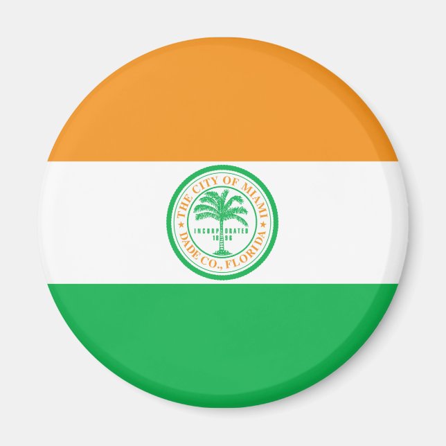 Imã Bandeira da cidade de Miami (Flórida) (Frente)