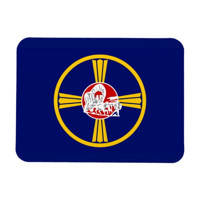 Ímã Bandeira da Cidade de Omaha (Nebraska) (Horizontal)