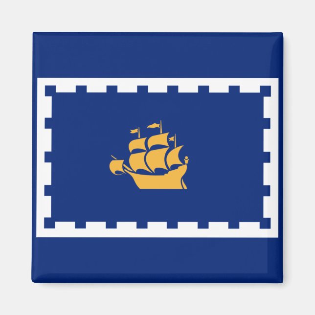 Imã Bandeira da Cidade do Quebec (Québec, Canadá) (Frente)