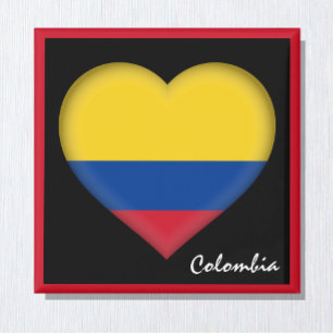 Imã Bandeira da Colômbia e feriados do Coração Colo