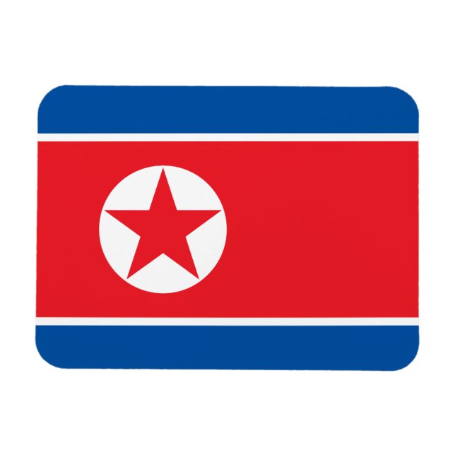 Ímã Bandeira da Coreia do Norte (Horizontal)