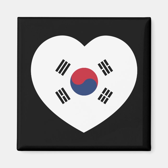 Imã Bandeira da Coreia do Sul Coração (Frente)